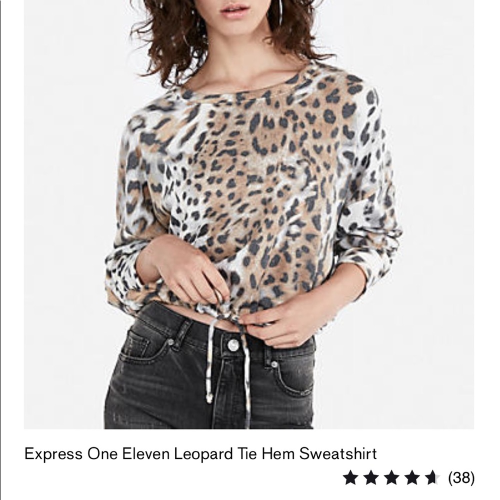 ISO Express One Eleven tie hem sweatshirt M